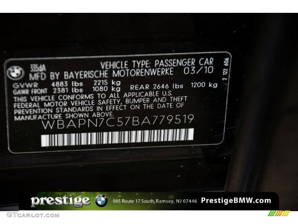 2011 3 Series 335d Sedan - Jet Black / Beige photo #13