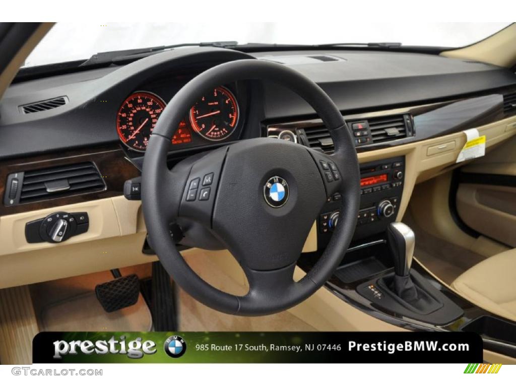 2011 3 Series 335d Sedan - Jet Black / Beige photo #15