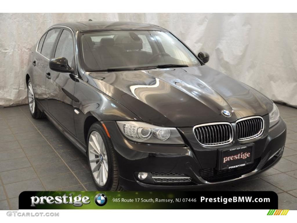 2011 3 Series 335d Sedan - Jet Black / Black photo #7