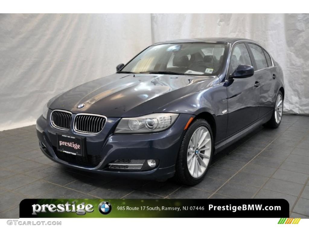 2011 3 Series 335d Sedan - Deep Sea Blue Metallic / Black photo #1