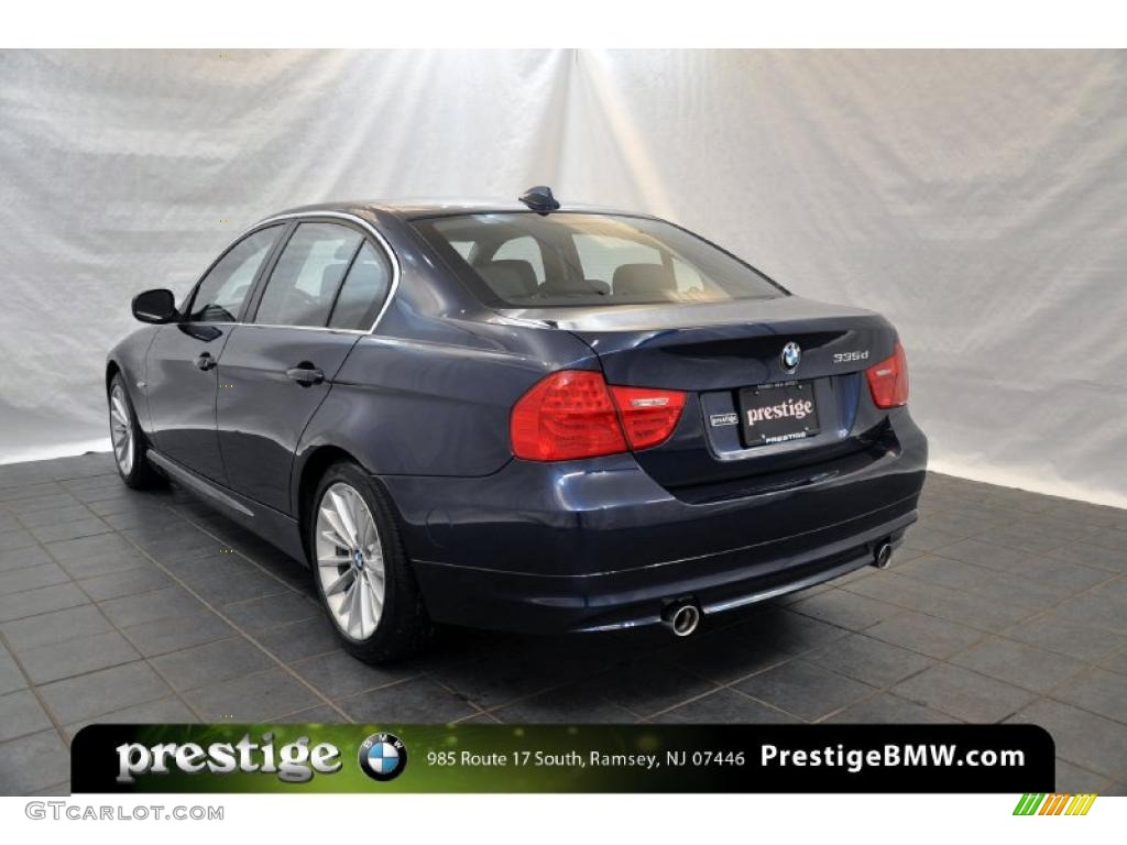2011 3 Series 335d Sedan - Deep Sea Blue Metallic / Black photo #4