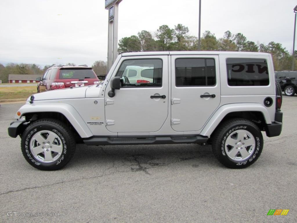 Bright Silver Metallic 2011 Jeep Wrangler Unlimited Sahara 4x4 Exterior Photo #41823963