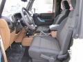 Black/Dark Saddle 2011 Jeep Wrangler Rubicon 4x4 Interior Color