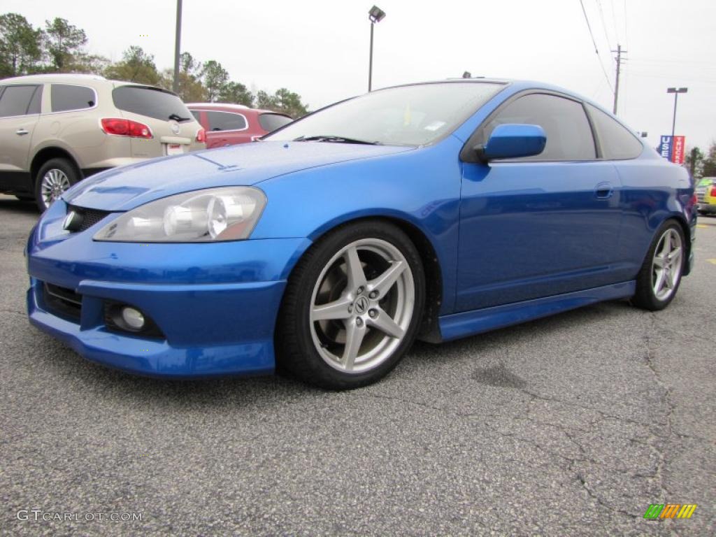 2005 RSX Type S Sports Coupe - Vivid Blue Pearl / Ebony photo #3