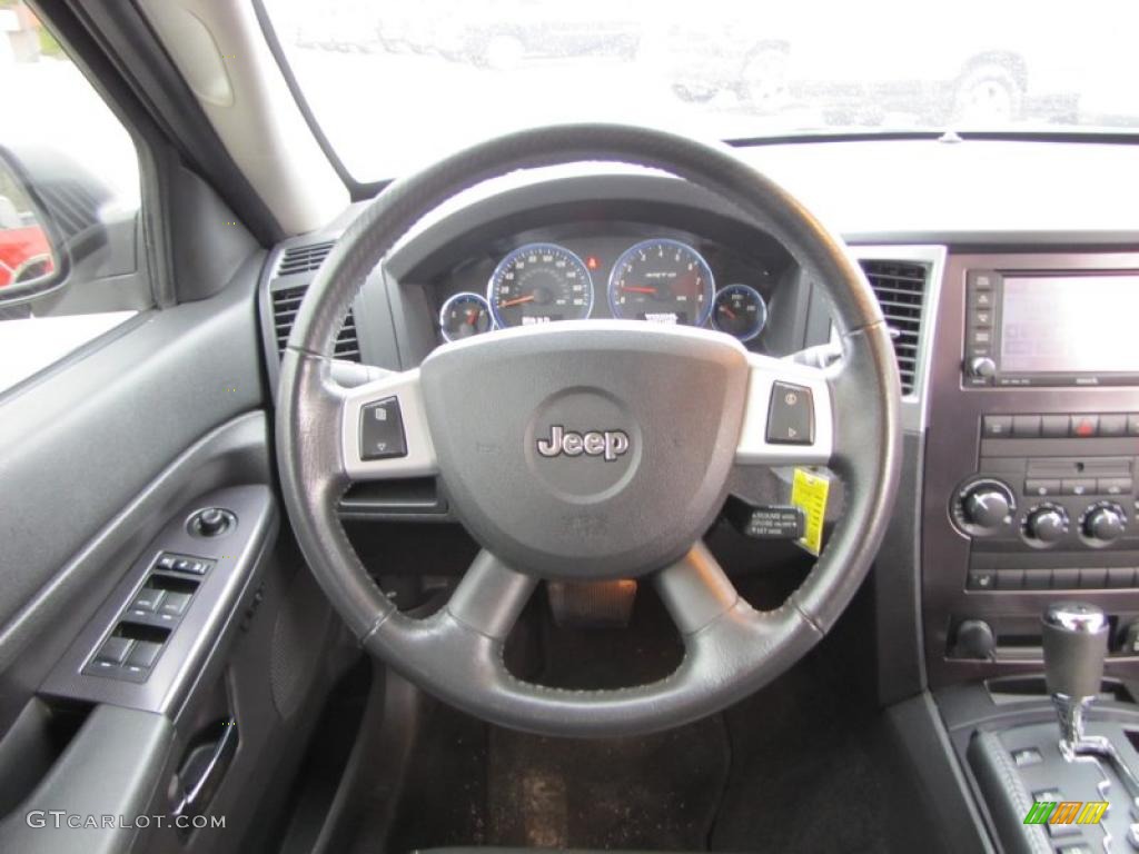 2008 Jeep Grand Cherokee SRT8 4x4 Dark Slate Gray Steering Wheel Photo #41825999