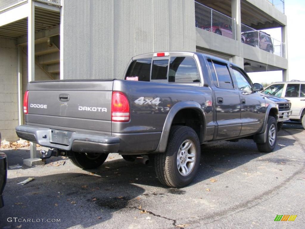 2003 Dakota Sport Quad Cab 4x4 - Graphite Metallic / Dark Slate Gray photo #3