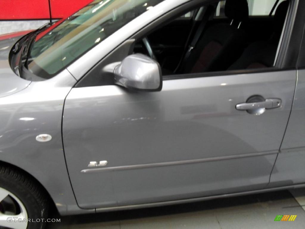 2006 MAZDA3 s Touring Sedan - Titanium Gray Metallic / Black/Red photo #3