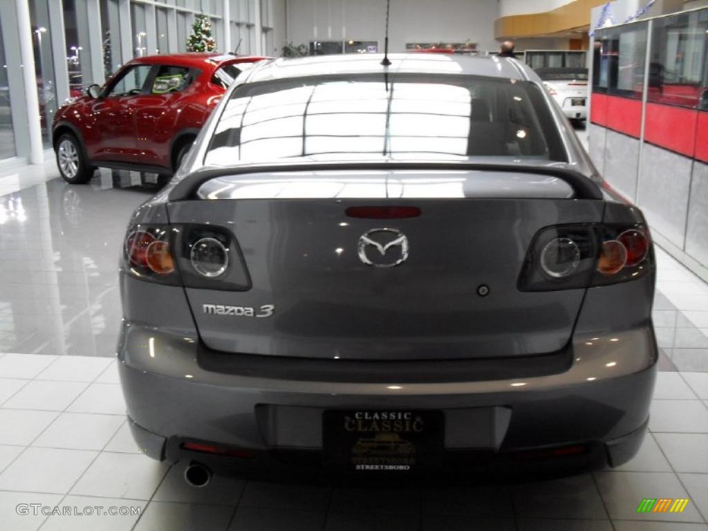 2006 MAZDA3 s Touring Sedan - Titanium Gray Metallic / Black/Red photo #6