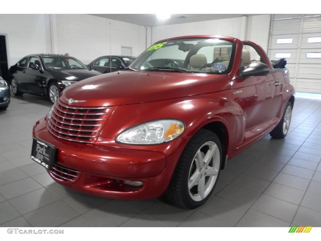 2005 PT Cruiser GT Convertible - Inferno Red Crystal Pearl / Taupe/Pearl Beige photo #1