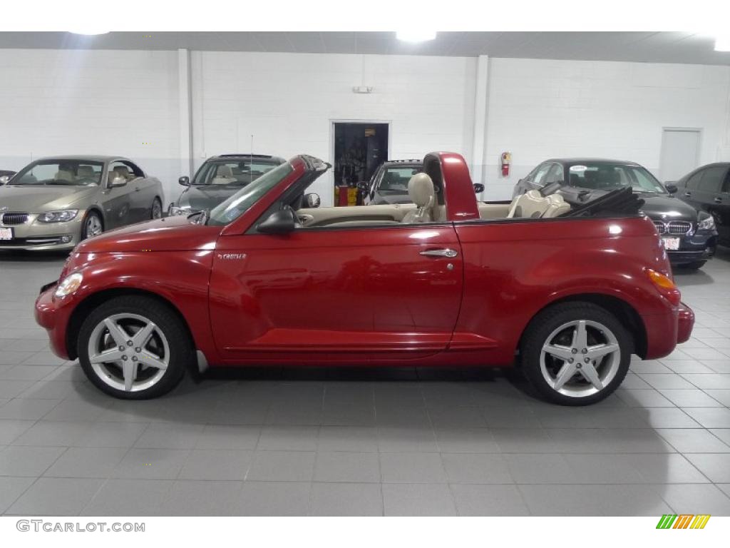 2005 PT Cruiser GT Convertible - Inferno Red Crystal Pearl / Taupe/Pearl Beige photo #5