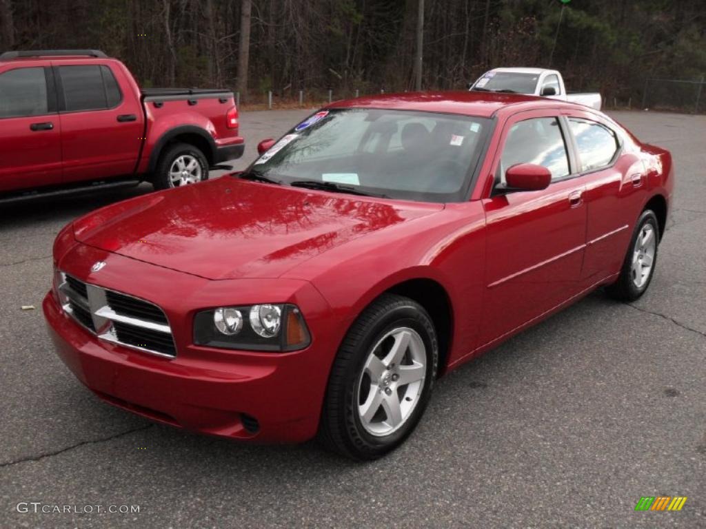 2010 Charger SE - Inferno Red Crystal Pearl / Dark Slate Gray photo #1