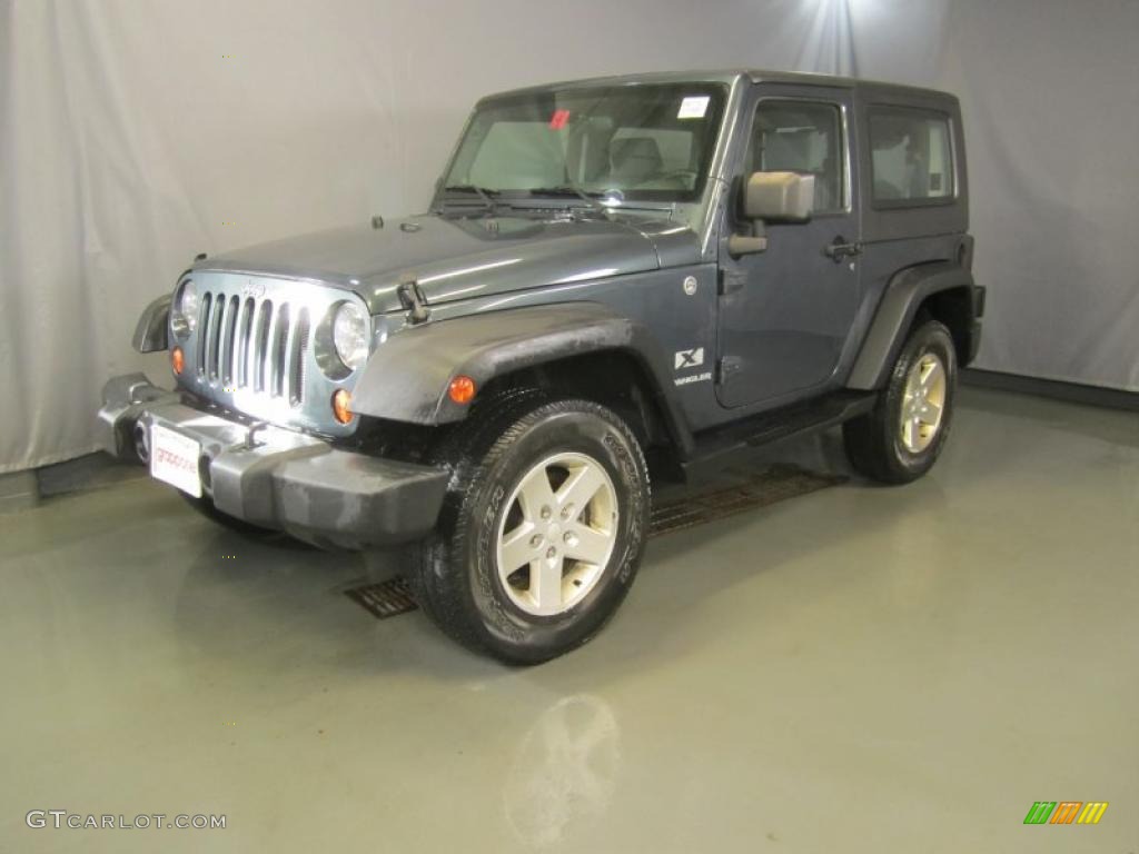 2007 Wrangler X 4x4 - Steel Blue Metallic / Dark Slate Gray/Medium Slate Gray photo #1