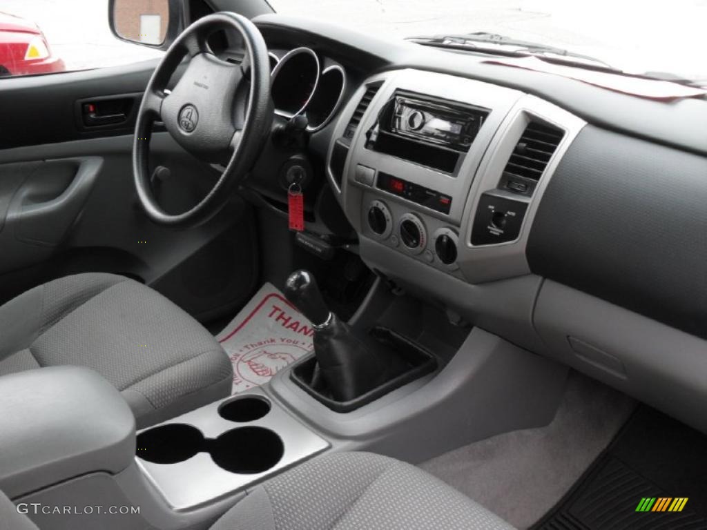 Graphite Gray Interior 2008 Toyota Tacoma PreRunner Regular Cab Photo #41835372