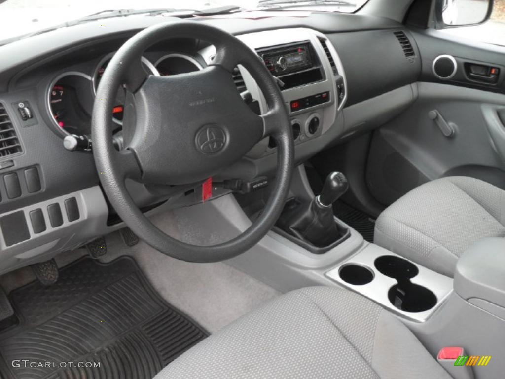 Graphite Gray Interior 2008 Toyota Tacoma PreRunner Regular Cab Photo #41835448