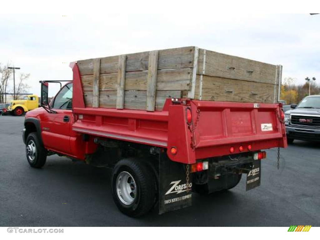 2004 Sierra 3500 SLE Regular Cab 4x4 Dually Dump Truck - Victory Red / Pewter photo #4