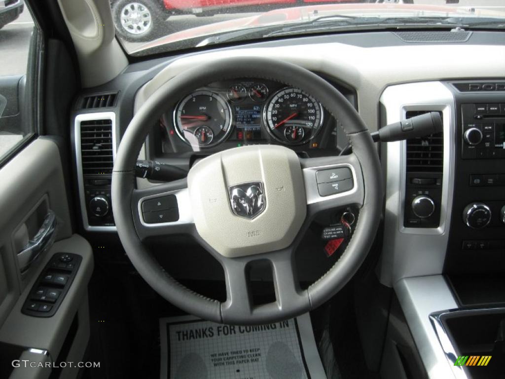 2011 Dodge Ram 3500 HD SLT Crew Cab 4x4 Chassis Dark Slate Gray/Medium Graystone Steering Wheel Photo #41836564