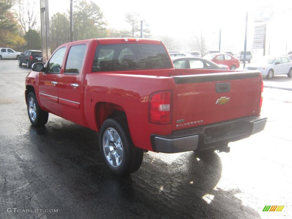2011 Silverado 1500 LT Crew Cab - Victory Red / Light Titanium/Ebony photo #3
