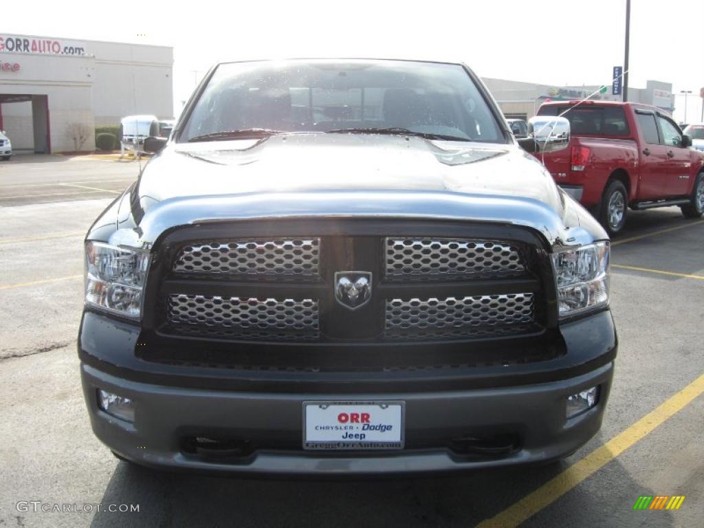 2011 Ram 1500 SLT Quad Cab - Brilliant Black Crystal Pearl / Dark Slate Gray/Medium Graystone photo #2