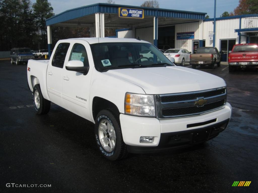 2011 Silverado 1500 LTZ Crew Cab 4x4 - Summit White / Dark Cashmere/Light Cashmere photo #7