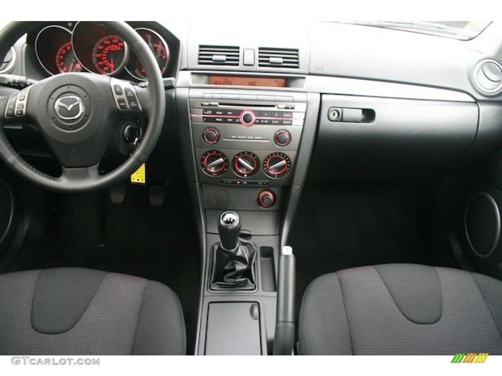 2008 Mazda MAZDA3 s Touring Sedan Black Dashboard Photo #41840301