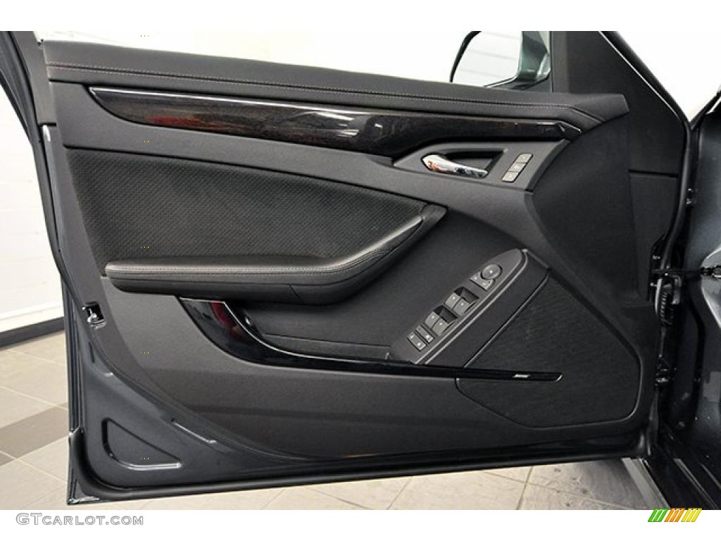 2010 Cadillac CTS -V Sedan Ebony Door Panel Photo #41840341