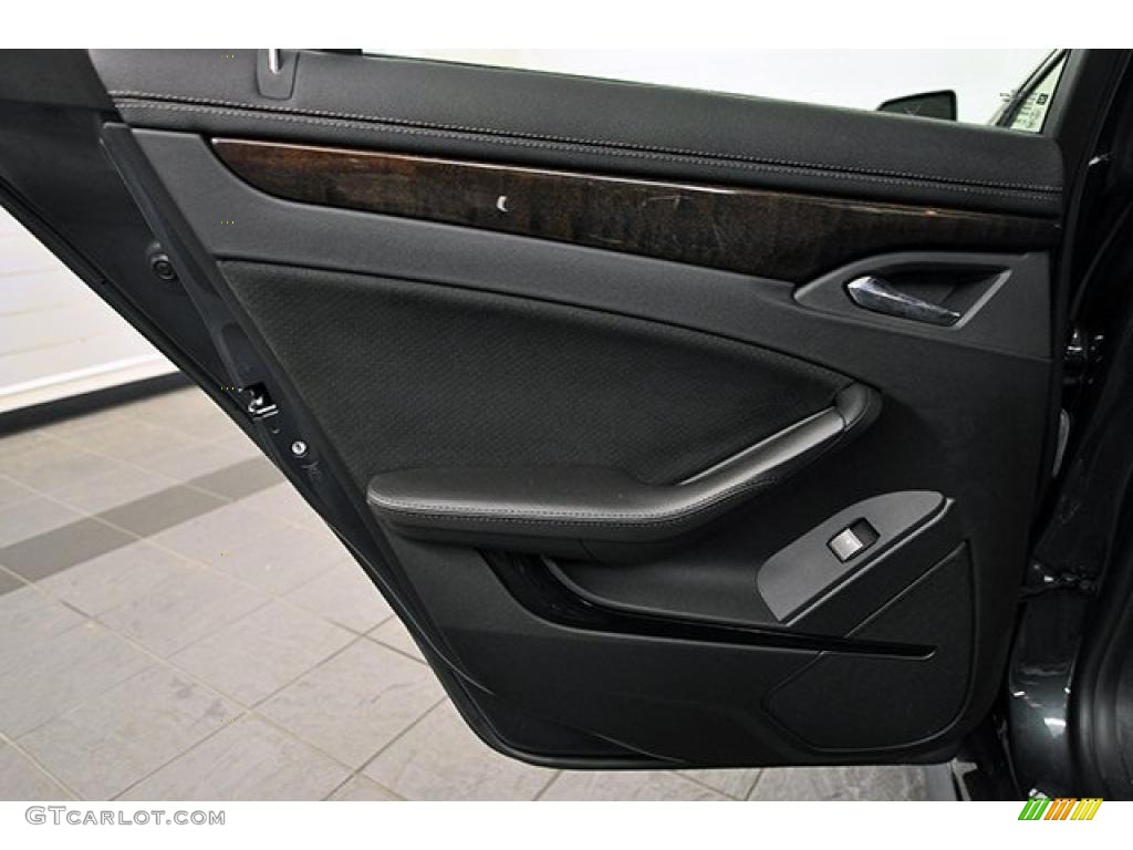 2010 Cadillac CTS -V Sedan Ebony Door Panel Photo #41840369