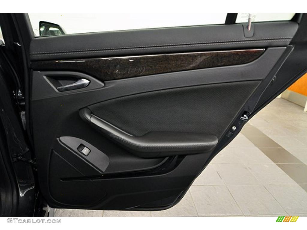 2010 Cadillac CTS -V Sedan Ebony Door Panel Photo #41840429