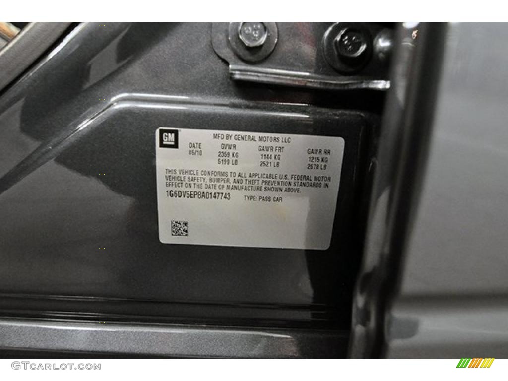 2010 Cadillac CTS -V Sedan Info Tag Photo #41840989
