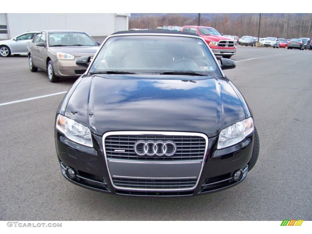 2007 A4 2.0T quattro Cabriolet - Brilliant Black / Ebony photo #2