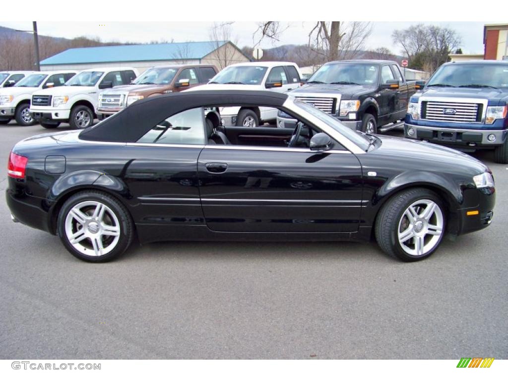 2007 A4 2.0T quattro Cabriolet - Brilliant Black / Ebony photo #4