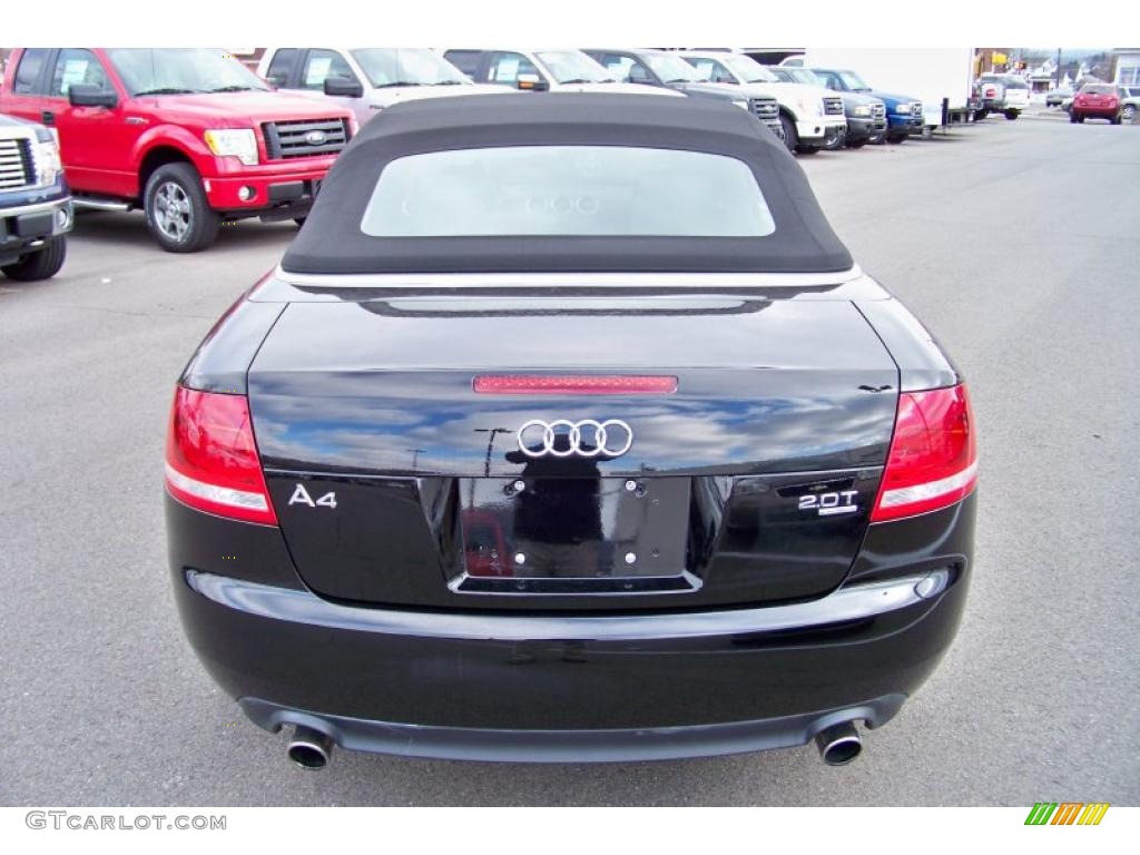 2007 A4 2.0T quattro Cabriolet - Brilliant Black / Ebony photo #6