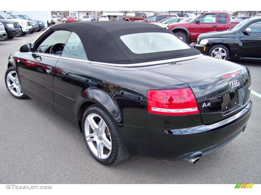 2007 A4 2.0T quattro Cabriolet - Brilliant Black / Ebony photo #7