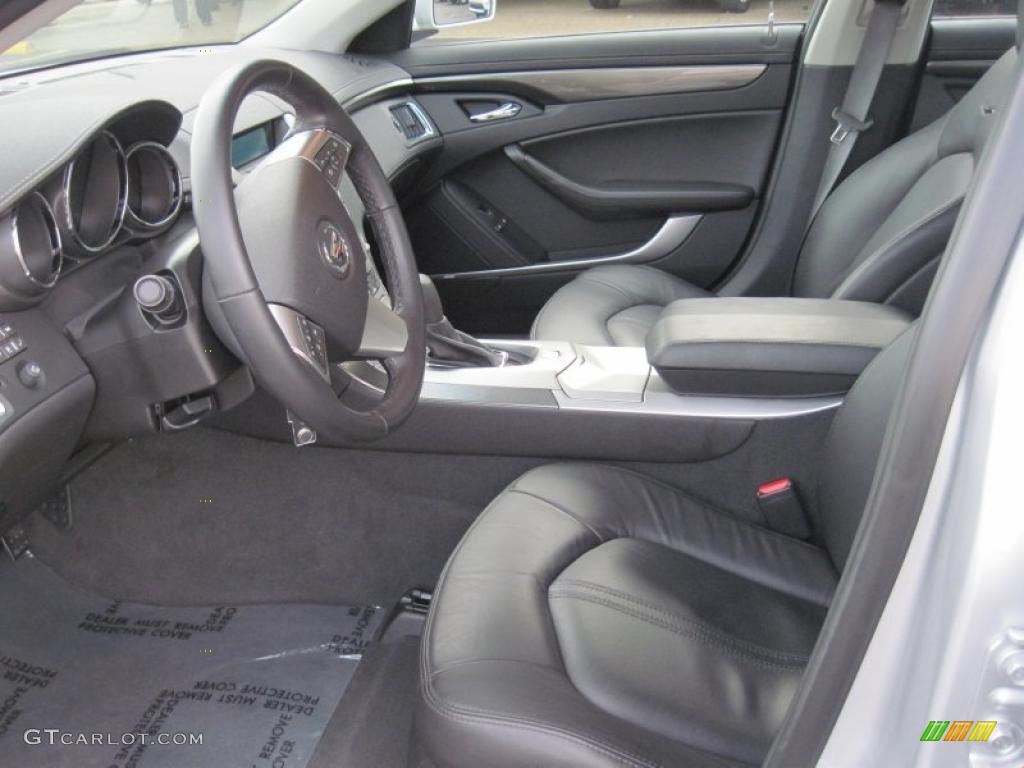 Ebony Interior 2010 Cadillac CTS 3.0 Sedan Photo #41841941
