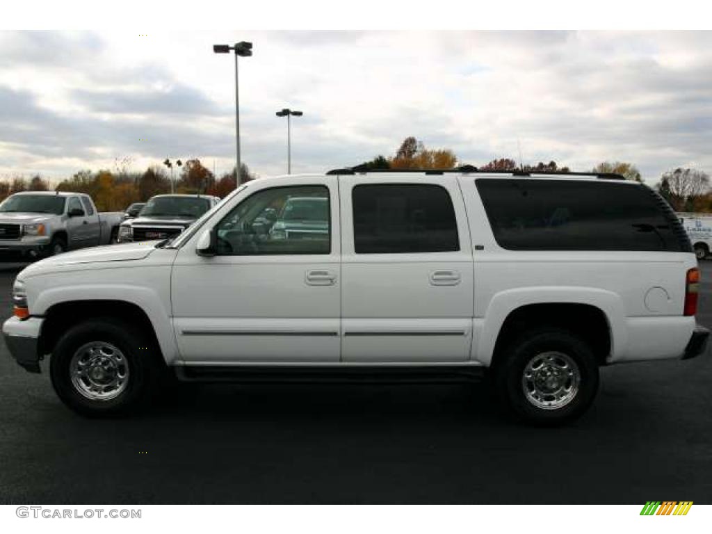 2001 Suburban 2500 LT 4x4 - Summit White / Tan photo #5