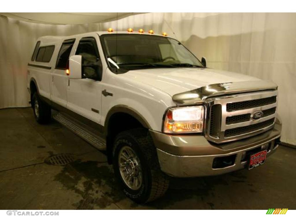 2006 F350 Super Duty King Ranch Crew Cab 4x4 - Oxford White / Castano Brown Leather photo #1