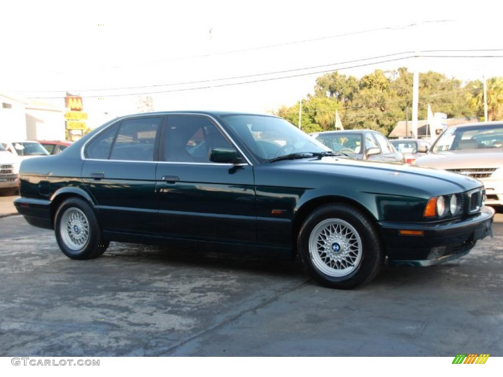 1995 5 Series 525i Sedan - Boston Green Metallic / Grey photo #6