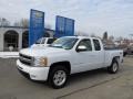 2009 Summit White Chevrolet Silverado 1500 LTZ Extended Cab 4x4  photo #1