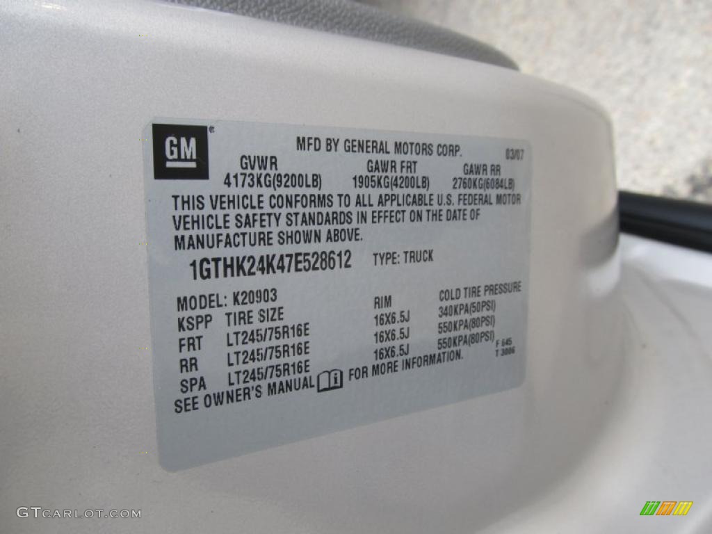 2007 Sierra 2500HD Regular Cab 4x4 - Silver Birch Metallic / Dark Titanium photo #15