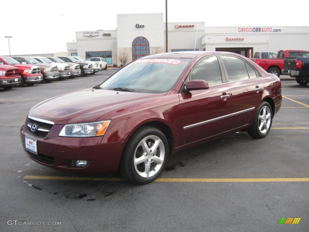 2008 Dark Cherry Red Hyundai Sonata Limited #41791283 | GTCarLot.com - Car  Color Galleries