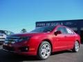 2011 Red Candy Metallic Ford Fusion SE V6  photo #1