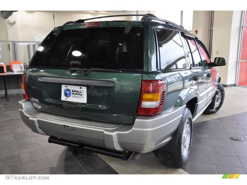 1999 Grand Cherokee Laredo 4x4 - Everglade Green Pearl / Agate photo #6