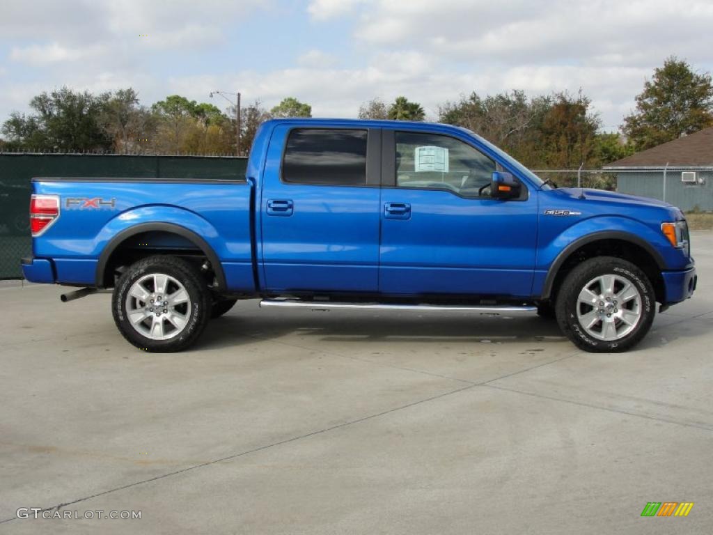 2010 F150 FX4 SuperCrew 4x4 - Blue Flame Metallic / Black photo #2