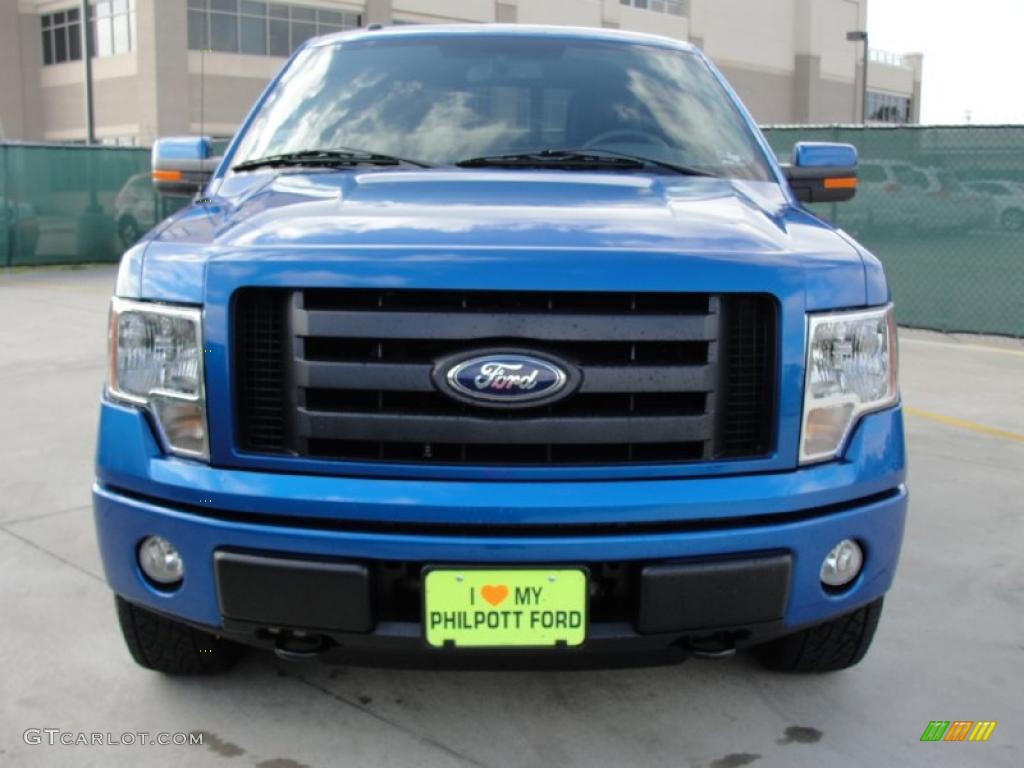 2010 F150 FX4 SuperCrew 4x4 - Blue Flame Metallic / Black photo #8