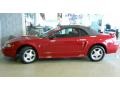 2001 Laser Red Metallic Ford Mustang V6 Convertible  photo #6