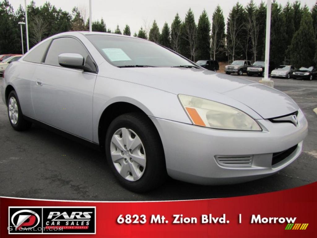 2003 Accord LX Coupe - Satin Silver Metallic / Black photo #4