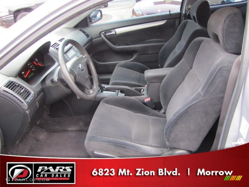 2003 Accord LX Coupe - Satin Silver Metallic / Black photo #6