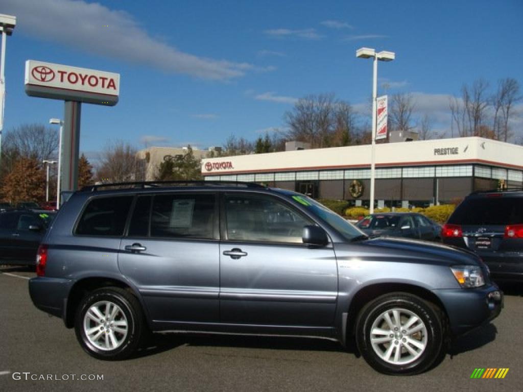 2007 Highlander Hybrid 4WD - Bluestone Metallic / Ivory Beige photo #1