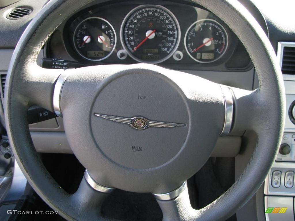 2005 Chrysler Crossfire Limited Coupe Dark Slate Grey/Medium Slate Grey Steering Wheel Photo #41863862