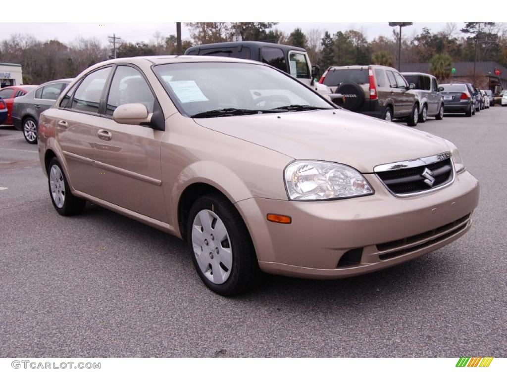 2007 Forenza Sedan - Champagne Beige Metallic / Grey photo #1