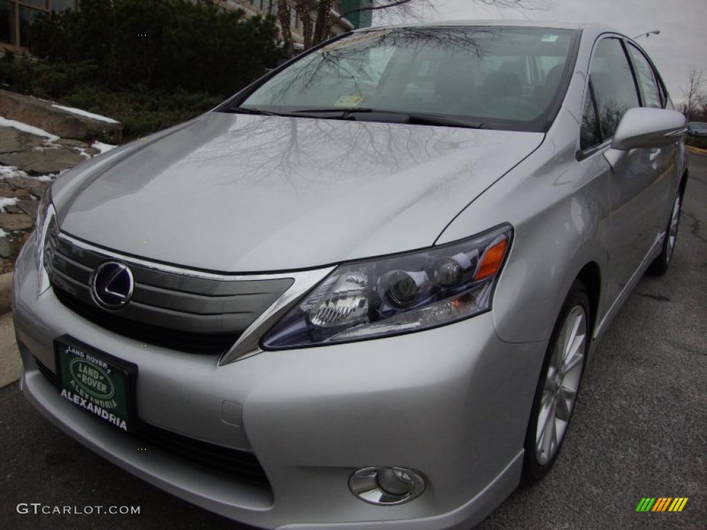 2010 HS 250h Hybrid Premium - Tungsten Silver Pearl / Black photo #1